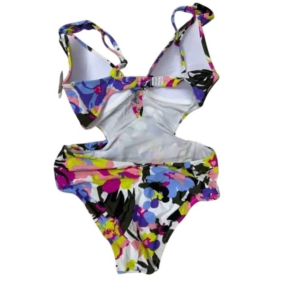 Bar III Paradise Garden Monokini One-Piece Swimsuit Multi MEDIUM NWT - Picture 3 of 3
